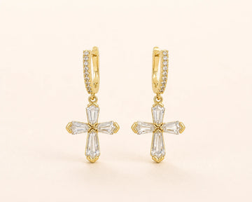 Cross Drop Earrings