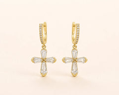 Cross Drop Earrings