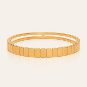 Ridged Gold Bracelet