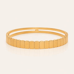 Ridged Gold Bracelet