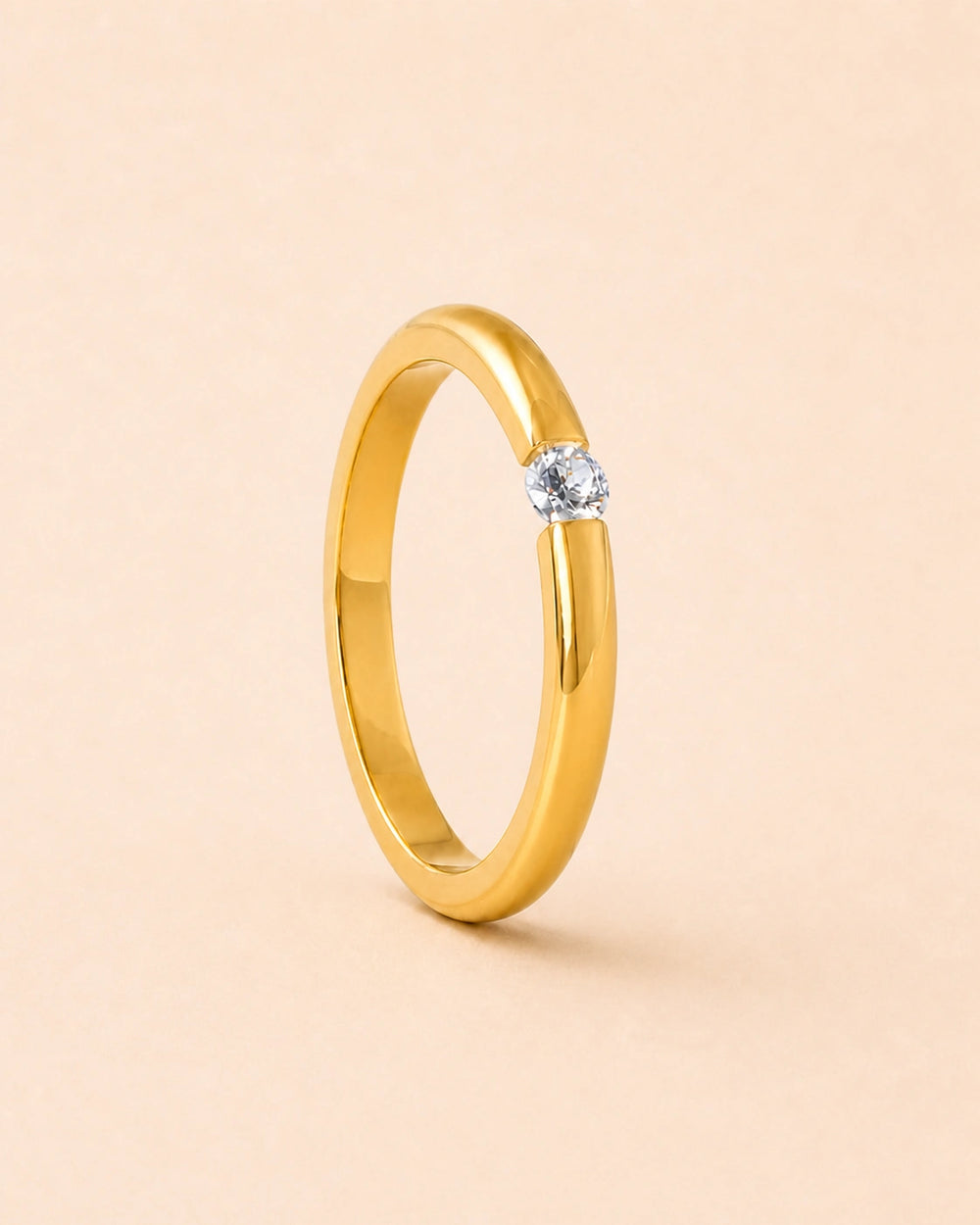 Dainty Stone Gold Ring