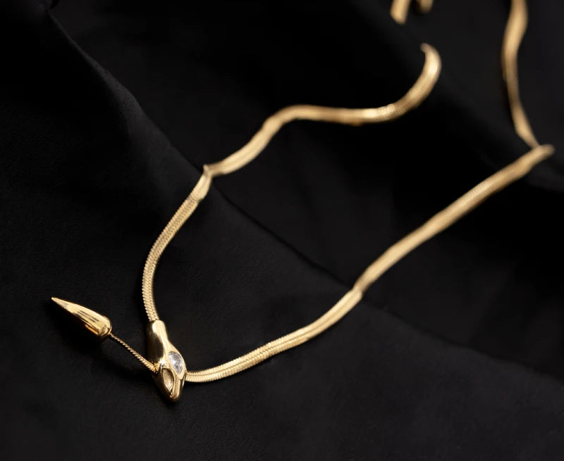Serpent Charm Necklace