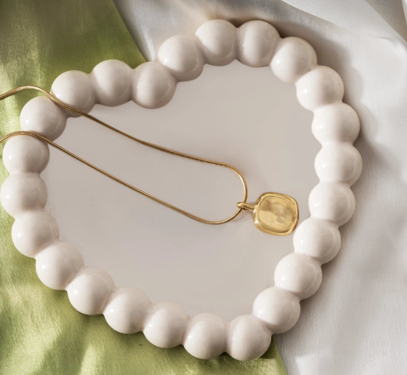 Molten Gold Pendant Necklace