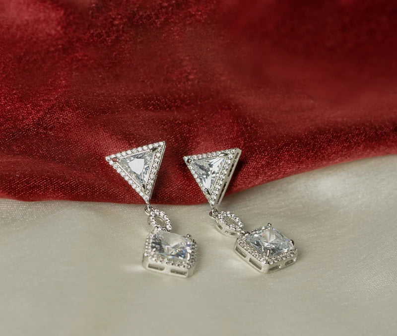 Statement crystal drop earrings
