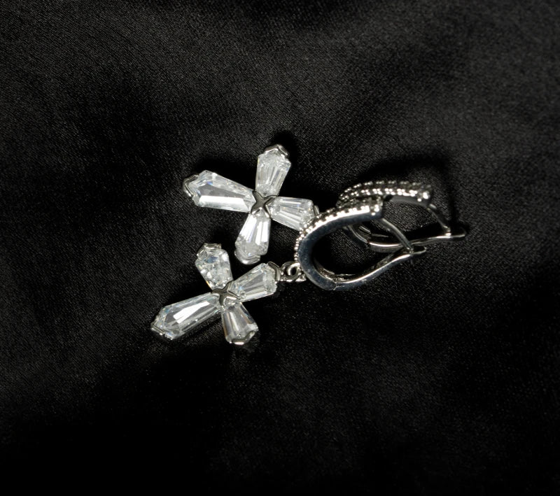 Cross Drop Earrings