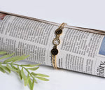 Load image into Gallery viewer, Circle Motif Gold Bangle

