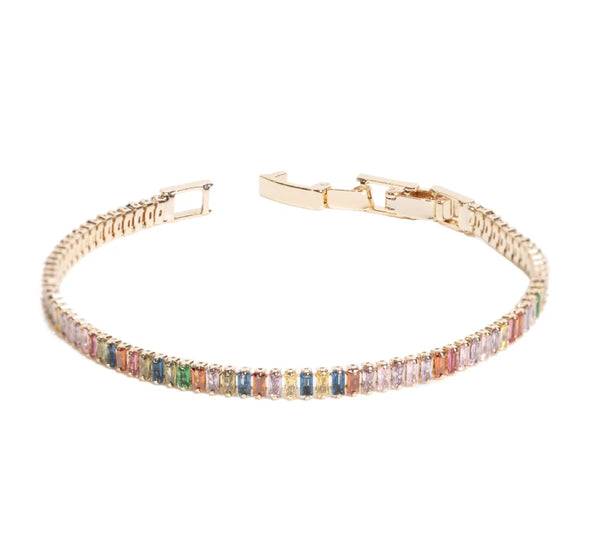 Rainbow Tennis Bracelet