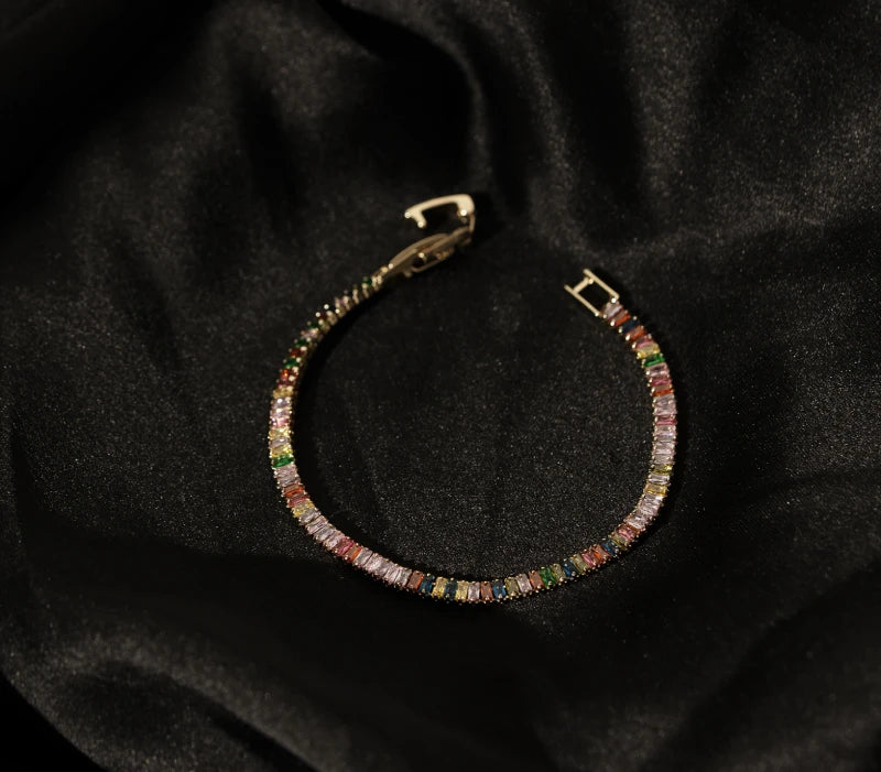 Rainbow Tennis Bracelet