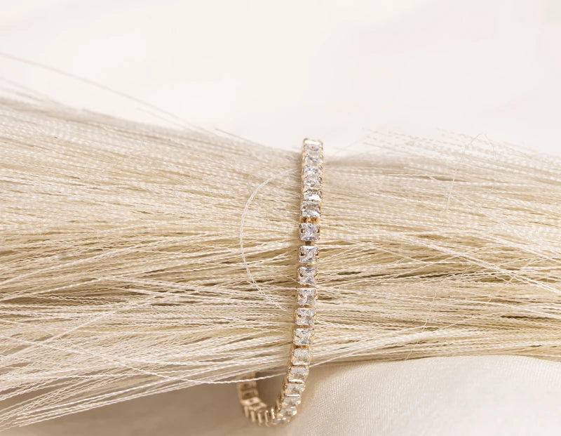 Gold tennis bracelet