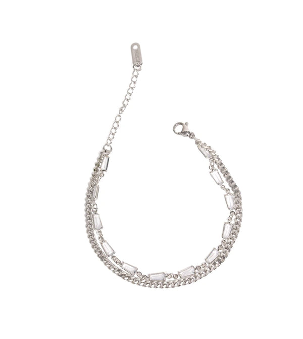 Mixed Link Silver Bracelet