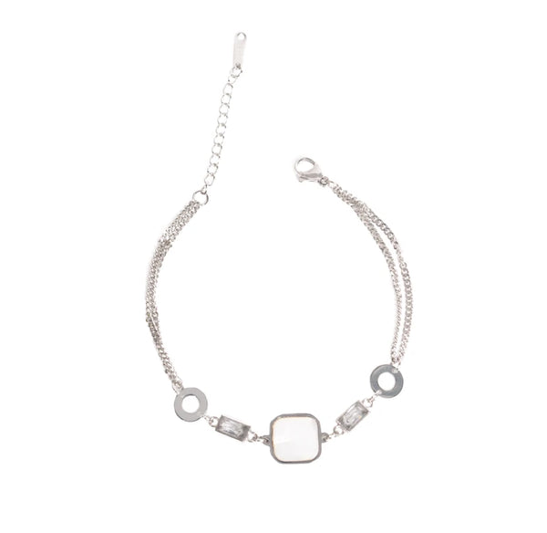 Geometric Silver Bracelet