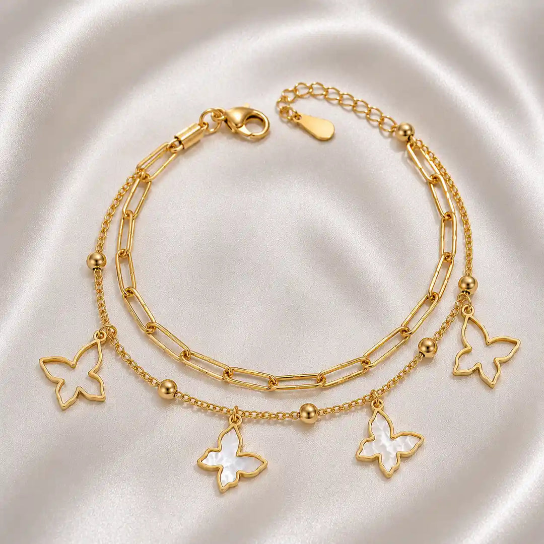 Flutter Layered Butterfly Bracelet