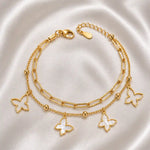 Load image into Gallery viewer, Flutter Layered Butterfly Bracelet
