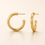 Load image into Gallery viewer, Classic Gold Hoop Earrings
