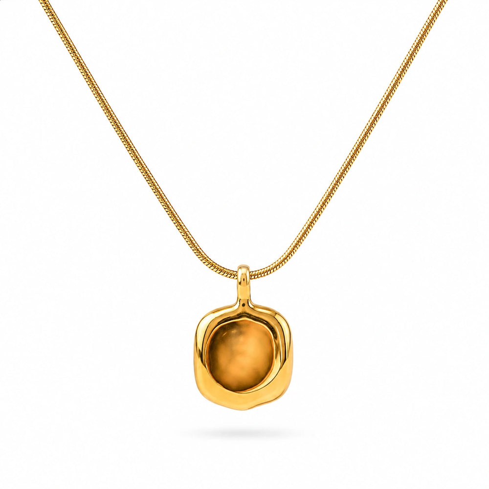 Molten Gold Pendant Necklace