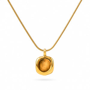 Molten Gold Pendant Necklace