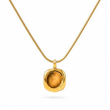 Molten Gold Pendant Necklace