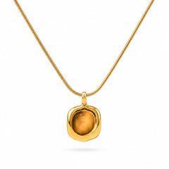 Molten Gold Pendant Necklace