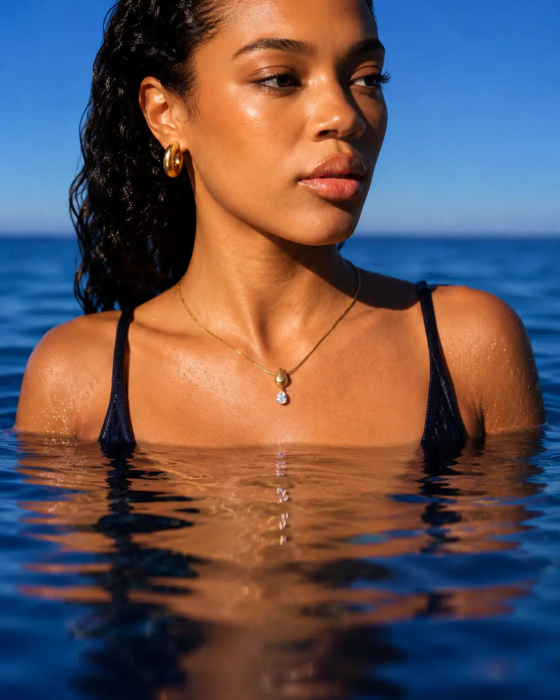 Solara teardrop necklace