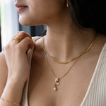 Load image into Gallery viewer, Camellia Pearl Necklace
