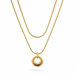 Golden Halo Layered Necklace