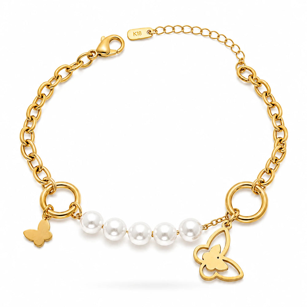 Celestial Pearl Charm Bracelet