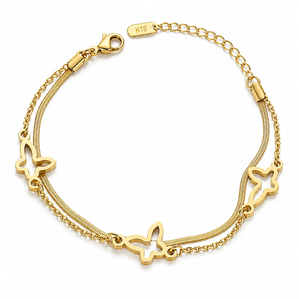 Golden Butterfly Chain Bracelet