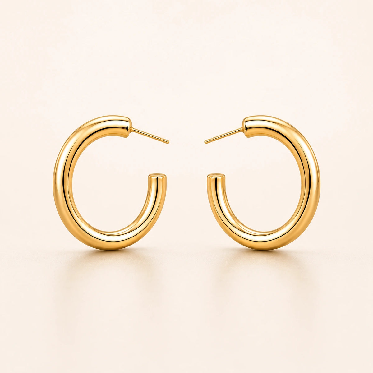 Classic gold hoop earrings