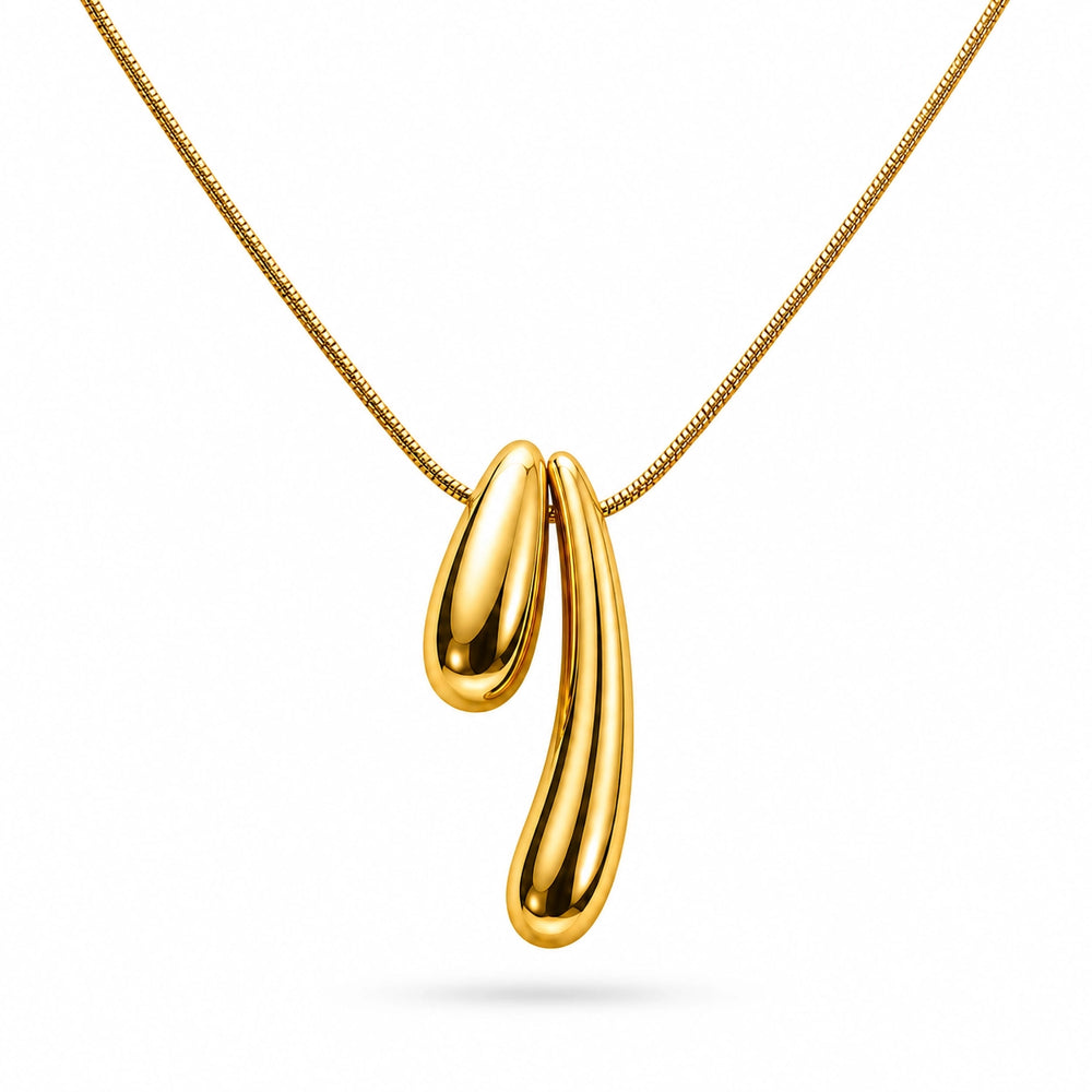 Liquid Gold Sculpt Pendant Necklace