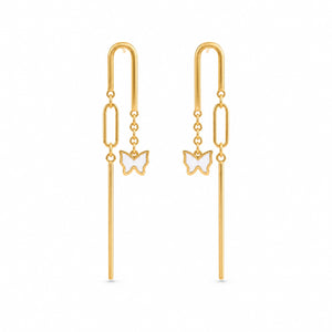 Lumière Butterfly Threader Earrings