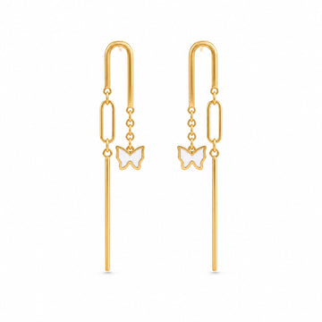 Lumière Butterfly Threader Earrings