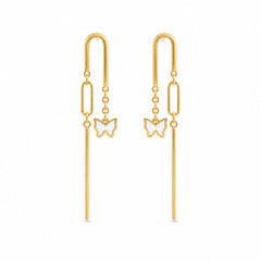Lumière Butterfly Threader Earrings