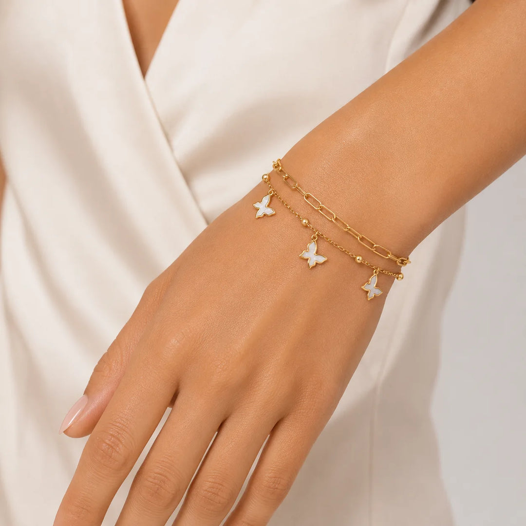 Flutter Layered Butterfly Bracelet