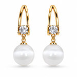Load image into Gallery viewer, Pearl Drop Crystal Earrings
