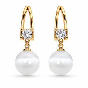 Pearl Drop Crystal Earrings