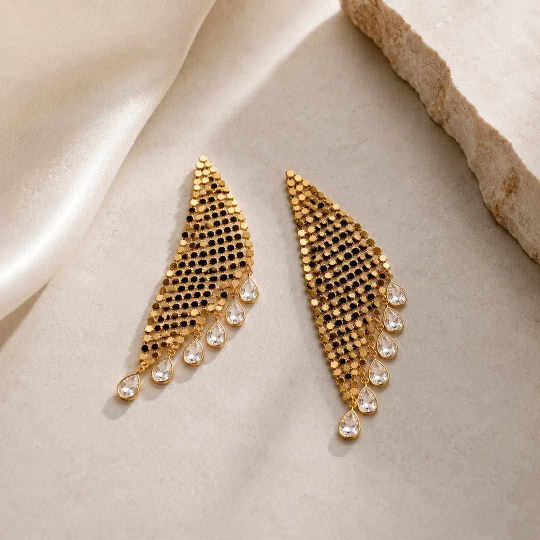 Golden Cascade Earrings