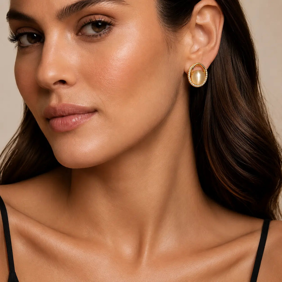 Golden Halo Studs