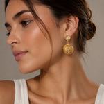 Load image into Gallery viewer, Golden Seashell Statement Earrings
