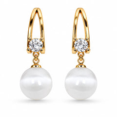 Pearl Drop Crystal Earrings