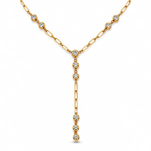 Starlight Cascade Lariat Necklace