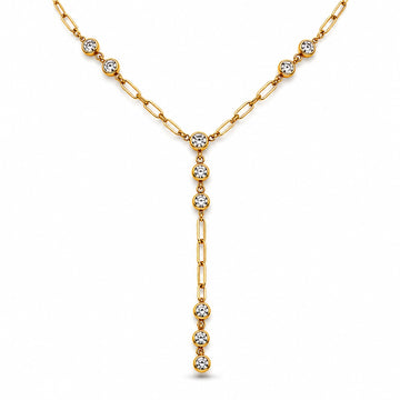 Starlight Cascade Lariat Necklace