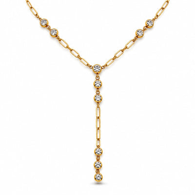 Starlight Cascade Lariat Necklace