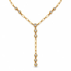 Starlight Cascade Lariat Necklace