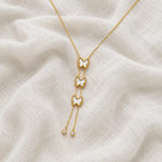 Load image into Gallery viewer, Flutterfall Lariat Necklace
