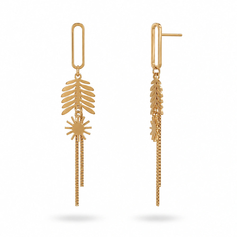 Celestial Chain Drop Earrings