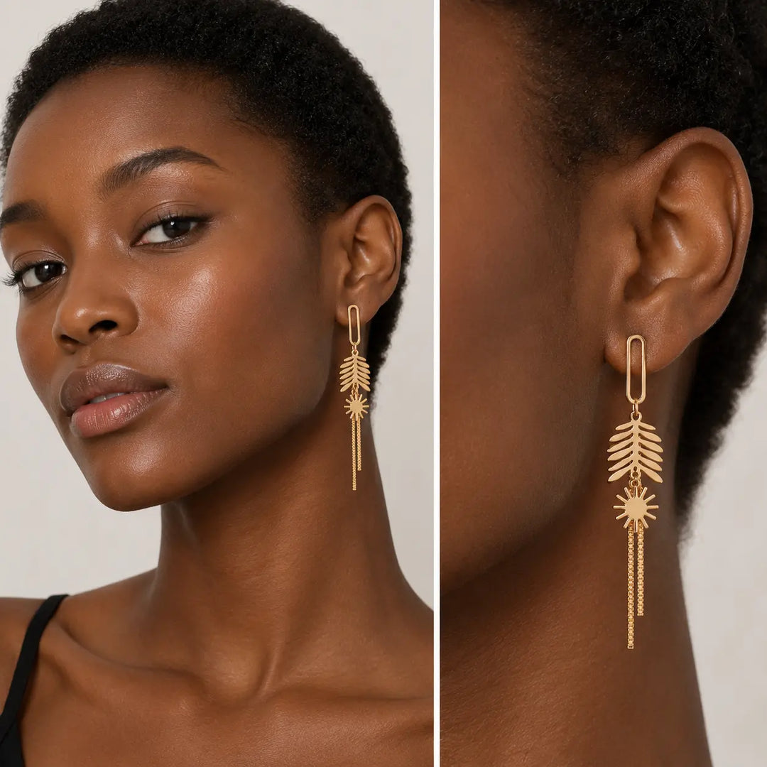 Celestial Chain Drop Earrings