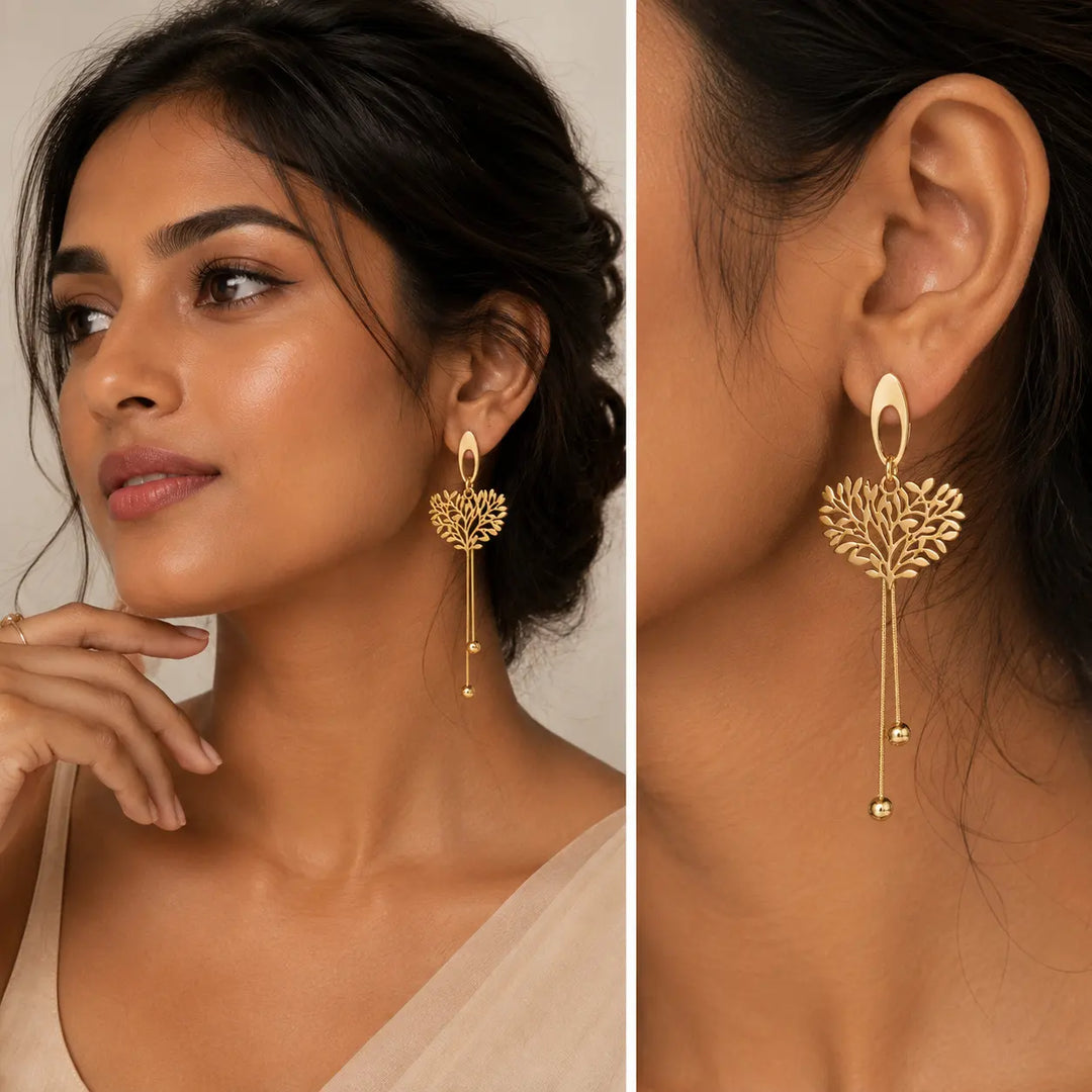 Nature-Inspired Drop Earrings